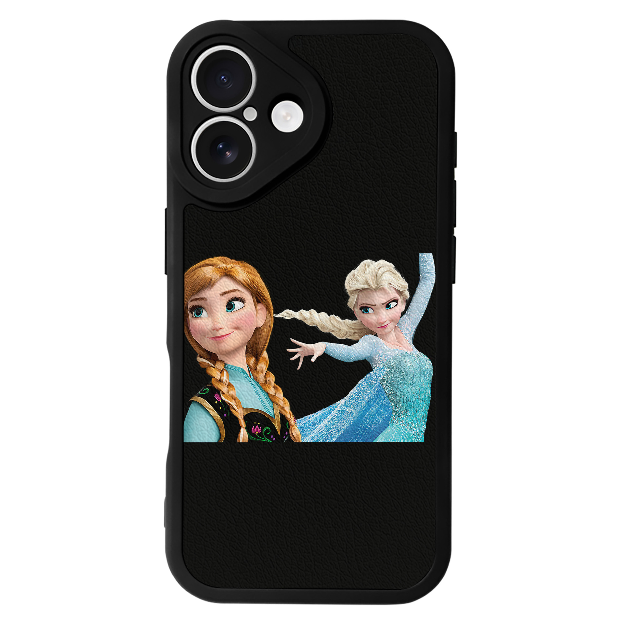 （画像用） アナと雪の女王 アンナ エルサ Frozen Anna Elsa 【iPhone 16シリーズ対応】シリコンスマホケース（レザー調） 材質：シリコン